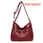Women's Soft Leather Bag Waterproof Multi-Zipper Leather Satchel Outdoor Travel Shoulder Bag Crossbody Bag Casual Handbag Messenger Bag — image 21 of 24