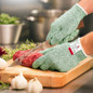Cut Resistant Gloves - Ambidextrous, Food Grade, High Performance Level 5 Protection. Size Medium, Green, Complimentary Ebook Included — image 4 of 17