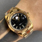 Black Crystal Log Watch for Men – Automatic Mechanical Movement, Stainless Steel Band, Water-Resistant, Dual Calendar Display — image 4 of 22