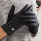 Touchscreen Winter Gloves for Men – Fleece-Lined Windproof Driving & Riding Gloves in Suede Fabric — image 6 of 10
