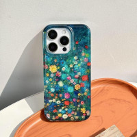 Little Blue Wild Flowers Colorful Flower Translucency Sparkling Glitter Sequin Glossy Case for iPhone 12 13 14 15 16 Pro Max — image 2 of 9