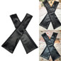 Black Long Fingerless Gloves PU Leathers Punk Gloves Thimb Hole Mittens — image 7 of 12