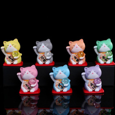 1PC Cartoon Cat Figurine Animal Model Ornament Home Craft Decor Glass Decoration DIY Accessories — image 3 of 9