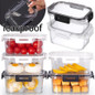 PP Food Storage Box Plastic Transparent Container Set with Lid Leakproof Kitchen Storage Bottle Jar Dry Food Jar Stackable Organizer Box for Freezer,Dishwasher, Oven, Microwave,Leftovers — image 6 of 36