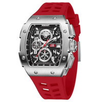Chronograph Multifunction Watch Men Luxury Tonneau Watch Calendar Date Luminous Waterproof Men Watch — image 2 of 8