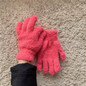 Winter Warm Gloves Stretchy Mittens Adult Coral Velvet Solid Color Full Finger Gloves Skiing Gloves for Cold Weather — image 14 of 33