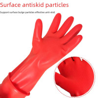 Extra Long & Thick Rubber Gloves for Kitchen - Non-Slip, Waterproof, Durable Household Cleaning Gloves — image 2 of 13