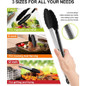 1pc/2pcs/3pcs Stainless Steel Kitchen Tongs 7 Inch /9 Inch/12 Inch Silicone Cooking Tongs with Silicone Tips Salad Bread Food Clip for Cooking Grilling Barbecue Kitchen Tools — image 6 of 21