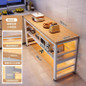 Multifunctional Kitchen Storage Cabinet with Microwave Stand and Cutting Board — image 32 of 58