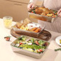 6/12/18PCS Stainless Steel Baking Pan with Clear Lid, Rectangular Metal Bakeware Tray for Oven Roasting, Bread, Cakes, Meal Prep, Reusable Food Storage Container, Dishwasher Safe Baking Tray for Kitchen Cooking — image 9 of 18