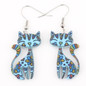 Bonsny Cute Lovely Cat  Earrings Acrylic Printing Patterns 2017 New Design Drop Earrings For Girls Woman Jewelry — image 11 of 20