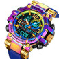 Top Brand Luxury Men Sport Chronograph Watch Dual Display Watches Army Military Watch Multifunction Electronic Watch 5 Bar Waterproof Rubber Watch — image 8 of 23