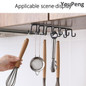 Kitchen Cabinets Ceiling Storage Hook With 6/12 Hooks Desk Cabinets Organizer Hanging Rack Organizer Kitchen Hanging Tool — image 7 of 18