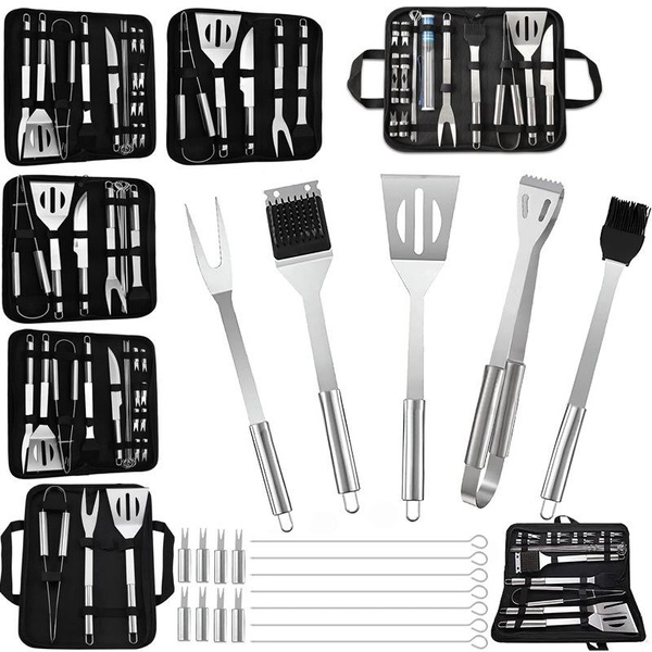 Premium Stainless Steel BBQ Tool Set - All-in-One Outdoor Camping Grill Accessories Kit — image 1 of 11