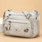 Vintage-Inspired Women's Shoulder Bag - Large Capacity, Synthetic Faux Leather, Adjustable Strap, Multiple Pockets, Zipper Closure - Perfect for Daily Commute, Work, Travel - Includes Cosmetic Bag | Travel Bag | Vintage-Inspired Purse — image 8 of 25