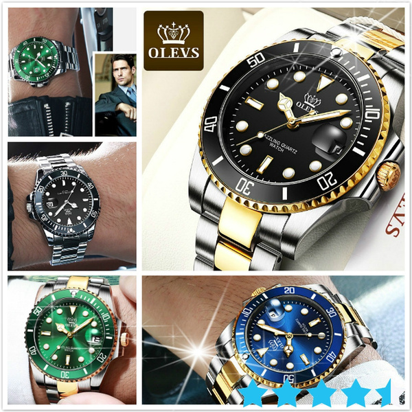 Orologi Al Quarzo クォーツ時計 Luxury Business Watches Big Dial Watch Gift Gold Watch for Men Rotatable Bezel Sapphire Glass Stainless Steel Band Sport Quartz Wristwatch Reloj Uhrenbeweger — image 1 of 21
