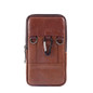 Men Leather Waist Bag, Multifunction Fanny Pack, Large Capacity Belt Bag,Brown Shoulder Bags Crossbody Bags,Multi-layer Buckle Mobile Phone Bag — image 15 of 20