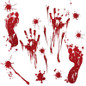 Horror Halloween Decoration Wall Stickers Bloody Fingerprint Blooding Handprint Foot 3D Wallpaper Waterproof Floor Door Decor — image 7 of 15