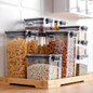 1pcs 460/700/1300/1800ML Food Storage Container Plastic Kitchen Refrigerator Noodle Box Multigrain Storage Tank Transparent Sealed Cans — image 6 of 21