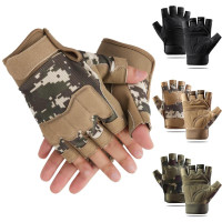 Fingerless Tactical Gloves, Knuckle Protective Breathable Lightweight Outdoor Military Gloves for Shooting, Hunting, Motorcycling, Climbing — image 2 of 23