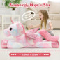 43 Inch Rainbow Pink Unicorn Stuffed Animal With Wing, Giant Stuffed Unicorn Plush Toys For Girls Kids Boys Women,Soft Plushie Gifts For Valentines Day,Valentine, Birthday Party — image 7 of 7