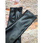 Black Long Fingerless Gloves PU Leathers Punk Gloves Thimb Hole Mittens — image 9 of 12