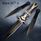 Survival Tactics Fight Combat knife SET Kits , 3-IN-1 One Folding Blade Knife and Two Throwing Knifes , Outdoor Camping First Aid & Survival Kits — image 4 of 9