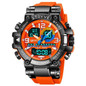 Top Brand Luxury Men Sport Chronograph Watch Dual Display Watches Army Military Watch Multifunction Electronic Watch 5 Bar Waterproof Rubber Watch — image 18 of 23