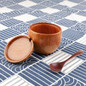 1 Set Solid Wood Spice Jar Sugar Bowl Salt Pepper Seasoning Box Japanese Style With Spoon And Lid Kitchen Tool GFA — image 6 of 14