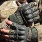 Tactical Half-Finger Gloves with Exoskeleton Armor | Camouflage, Anti-Impact, Slip-Resistant for Outdoor Sports & Riding — image 6 of 10