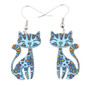 Bonsny Cute Lovely Cat  Earrings Acrylic Printing Patterns 2017 New Design Drop Earrings For Girls Woman Jewelry — image 15 of 20