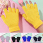 1/6 Pairs Adult Winter Knit Half Finger Gloves Color Warm Fingerless Mittens — image 9 of 12