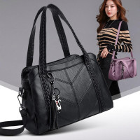 Women’s Bag New Portable Large-capacity Soft Leather Retro Slung Shoulder Bag Middle-aged Mother Backpack. — image 2 of 18