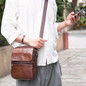 Genuine Leather Messenger Bag - Black, Multi-Compartment, Adjustable Strap, Ideal for Men's Daily Commute, Business, Travel — image 4 of 29