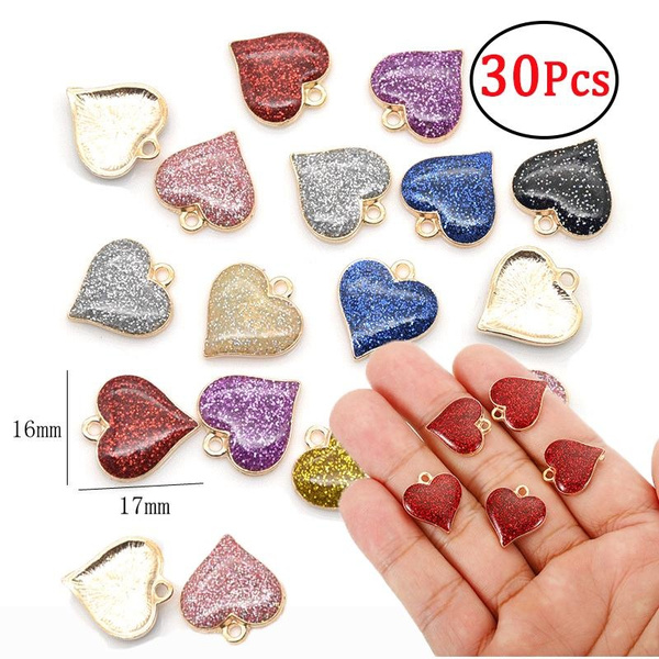 30Pcs  Enamel Pendants Hope Luck  Heart Shape Mom Pendant for Jewelry Making Necklace Bracelet Earrings DIY Handmade Craft Jewelry Charms — image 1 of 24