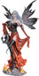 Black Lady Fire Fairy with Black Dragon Resin Statue Home Decor Figurine 24.5"H — image 6 of 6