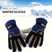 1Pair Unisex Windproof Gloves, Warm Running Gloves with Adjustable Straps, Winter Sports Gloves, Adjustable Strap Gloves — image 2 of 17
