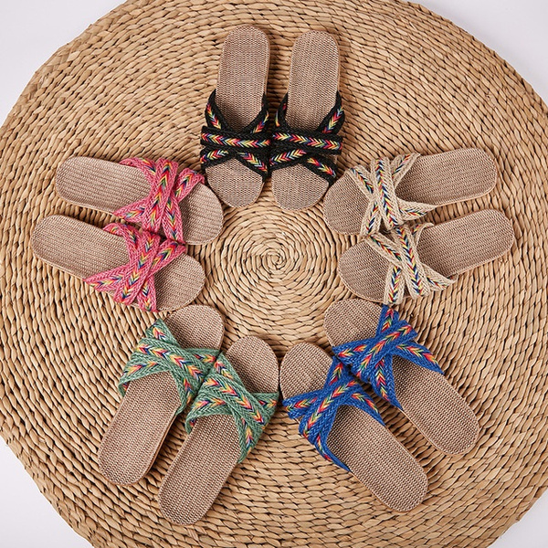 Slippers Summer Slippers Slides Beach Shoes Cross Flat Non-Slip Slippers Indoor and Outdoor Slippers Home Sandals Shoes Slippers Flat Flip Flop — image 1 of 13