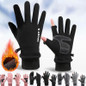 Winter Gloves, Unisex Plush Thick Warm Gloves Full Finger/Flip Finger Cold Touch Screen Gloves, Elastic Cuff Winter Windproof Gloves Suitable For Outdoor Cycling And Skiing — image 30 of 30