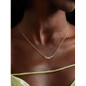 Cz Diamond Pendant Gold Necklace For Women Dainty 14K Gold Plated Choker Necklaces Simple Gold Jewelry Gifts For Women — image 7 of 7
