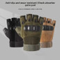 Tactical Half Finger Gloves for Men, Military Training & Motorcycle Riding, Non-Slip Grip, Durable Outdoor Safety Protection — image 5 of 19
