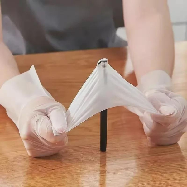 Food-Grade TPE Gloves - Extra Thick, Transparent, Durable Disposable Gloves for Kitchen & Household Use — image 1 of 6