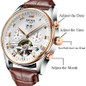KINYUED  Mechanical Tourbillon  Brand Watches Classic Six-pin Mechanical Watches Men&amp;#39;&amp;#39;&amp;#39;&amp;#39;s Business Watch Automatic Hollow  Mechanical Watches — image 12 of 15