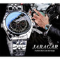 Jaragar 3 Dial Men's Automatic Watch Stainless Steel Mechanical Men's Watches Date Week Display Luminous Wristwatch Blue Glass — image 4 of 20