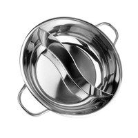 Stainless Steel Pot Hotpot Induction Cooker Gas Stove Compatible Pot Home Kitchen Cookware Soup Cooking Pot Twin Divided — image 2 of 11