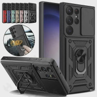 Armor Rotate Magnetic Case For Samsung Galaxy S25 24 23 22 Ultra S21 S20 Plus A25 A54  With Ring Stand Camera Lens Anti-Scratch — image 2 of 15