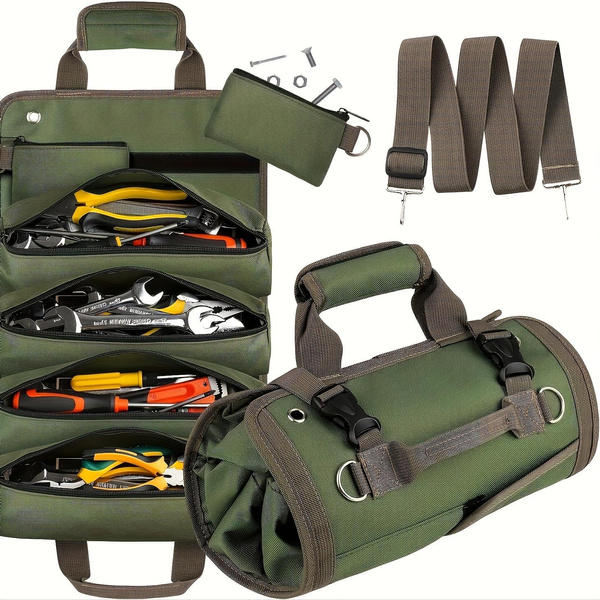 1 Pc Heavy-Duty Rolling Tool Kit - Multifunctional Electrician and Mechanic Storage Bag, Ideal Father's Day Gift, Suitable for Outdoor Storage Box, Cabinet, Shelf — image 1 of 11