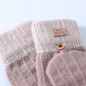 Cotton Gloves Stretchy Mittens Adult Plush Half&Full Finger Gloves with Flip Top Knitted Warm Gloves for Cold Weather ETE — image 7 of 19