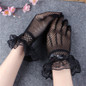 Women Summer Uv-proof Driving Gloves Mesh Fishnet Gloves Lace Mittens Full Finger Girls Lace Fashion Gloves — image 9 of 22