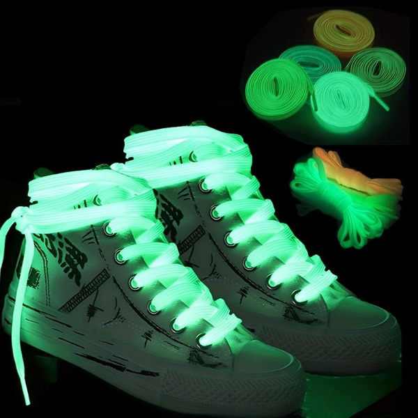 1 pair of luminous shoelaces, for sports shoes men's and women's sports shoes, reflective shoelaces — image 1 of 19